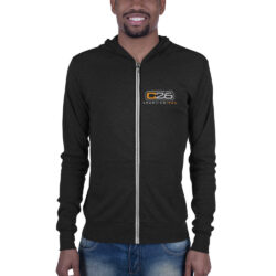 C26 Unisex zip lightweight hoodie